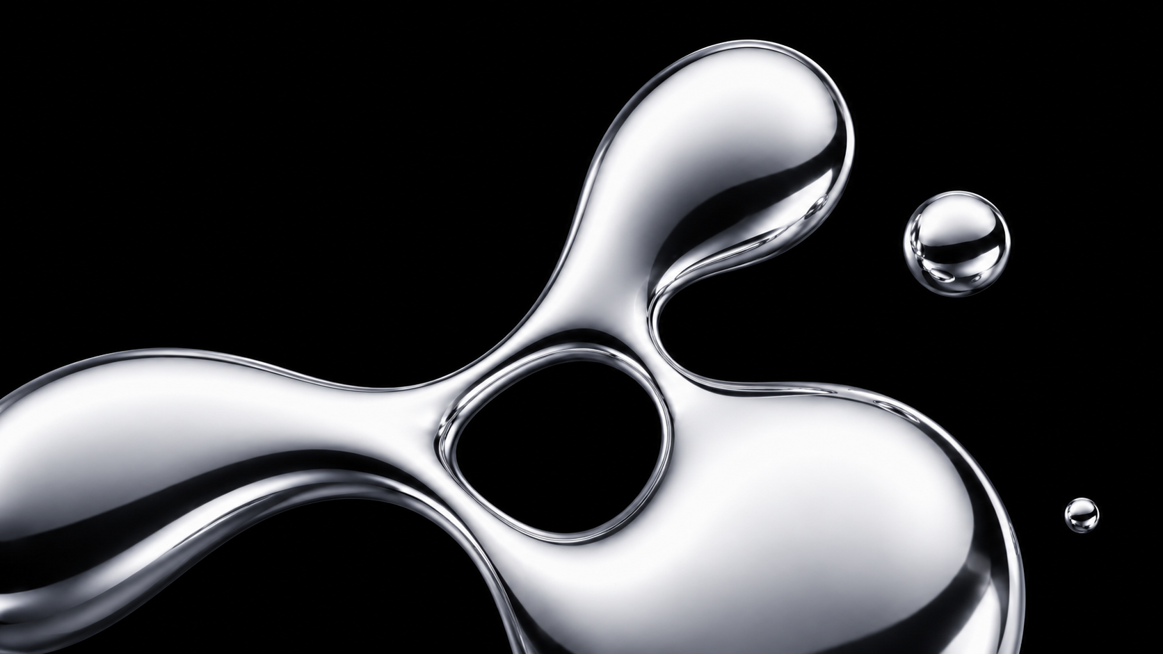 Footer Liquid Metal Sculpture